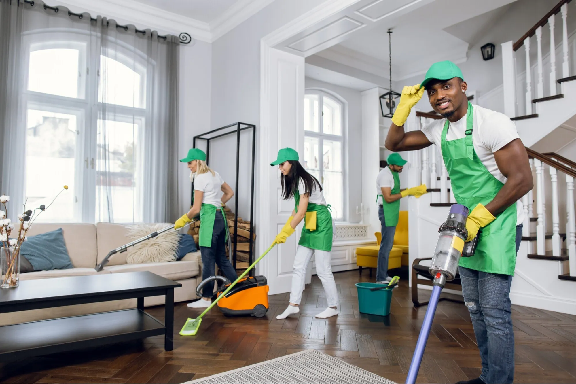 Équipe C+ Clean Services, nettoyage professionnel aux Antilles